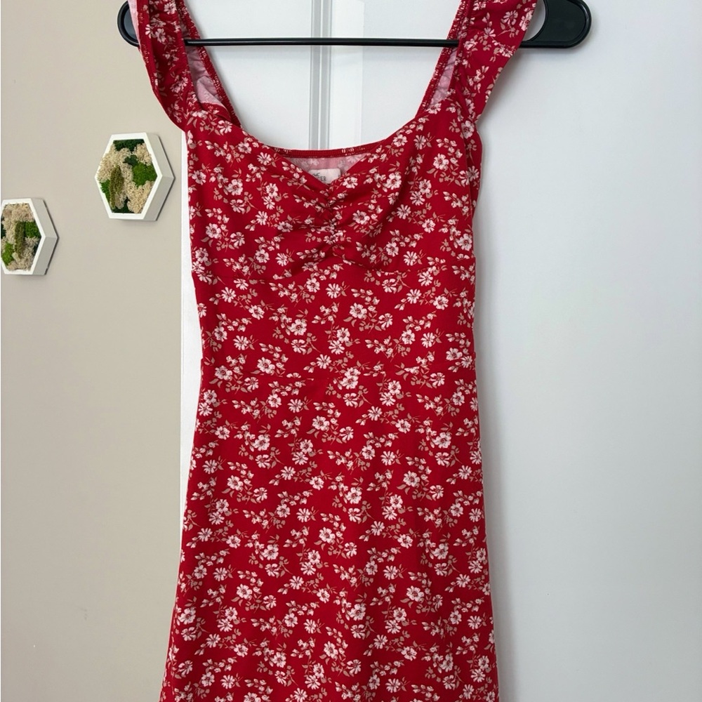 Hollister Red Floral Mini Dress